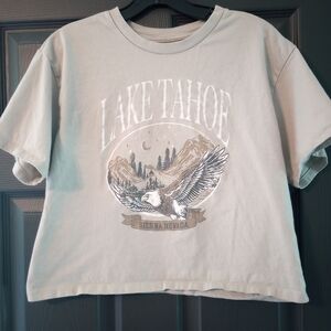 Lake Tahoe Sierra Nevada Crop Top Organic Collective By Organic Generation Tee L